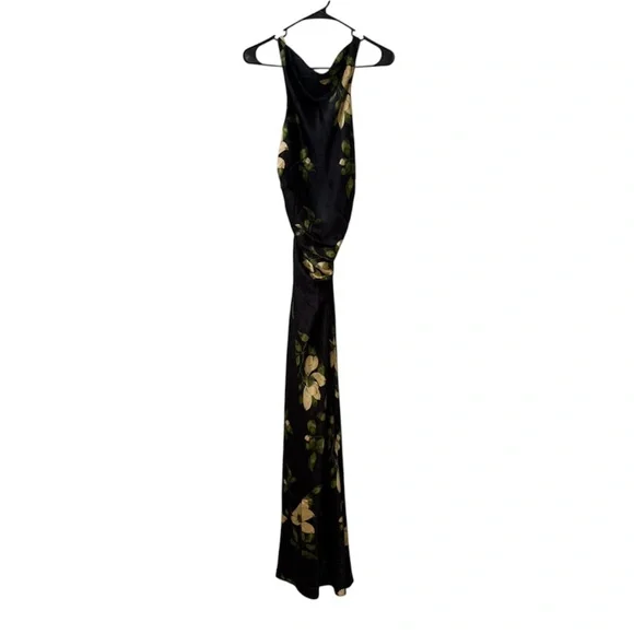🆕 REFORMATION Anaiis Silk Maxi Dress in Mood For Love Sz 8 - Picture 3 of 7